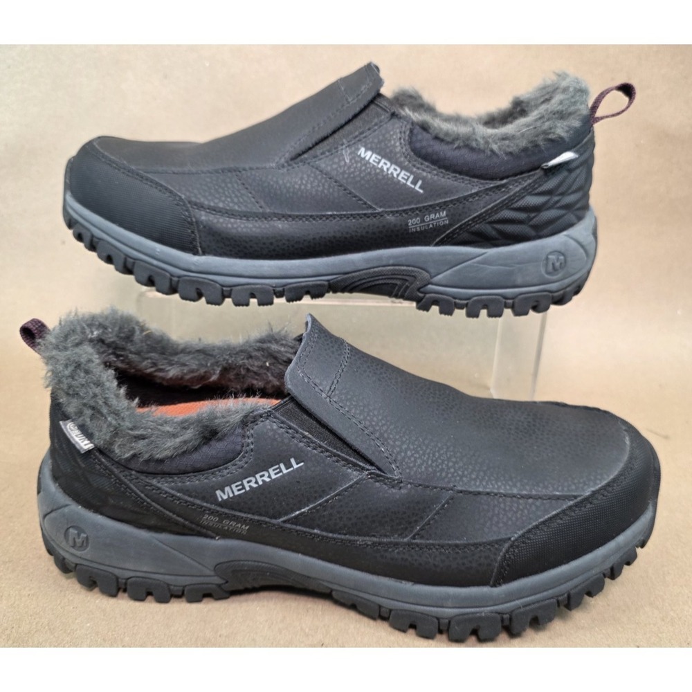 Merrell (Sz 10) Endersy Thermo Moc Black Insulated Slip On Shoes Women's
